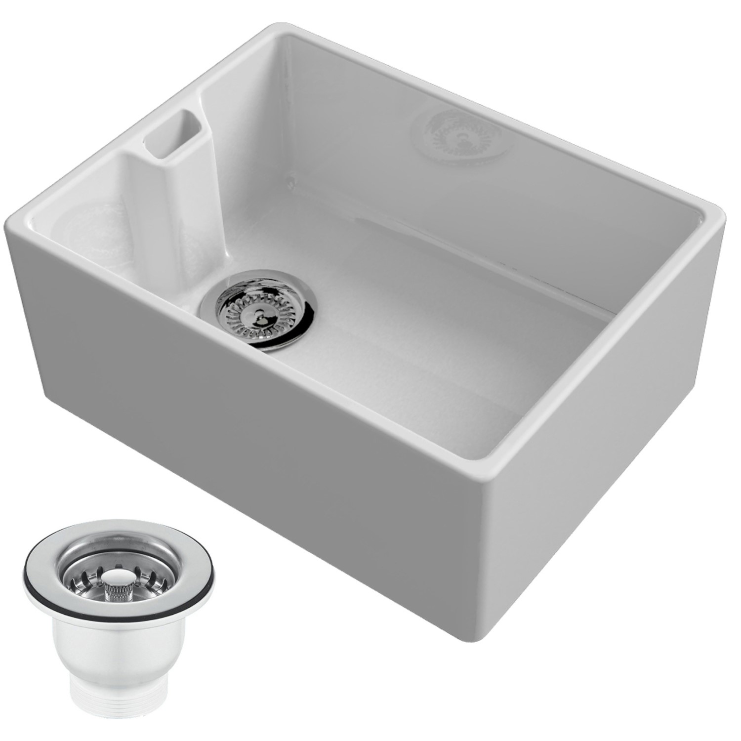 Single Bowl White Ceramic Kitchen Sink Reginox Belfast 90MM BELFAST